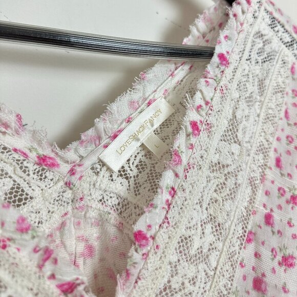 LOVESHACKFANCY Newton Dress in Poppy Pink Size Large - Picture 6 of 12